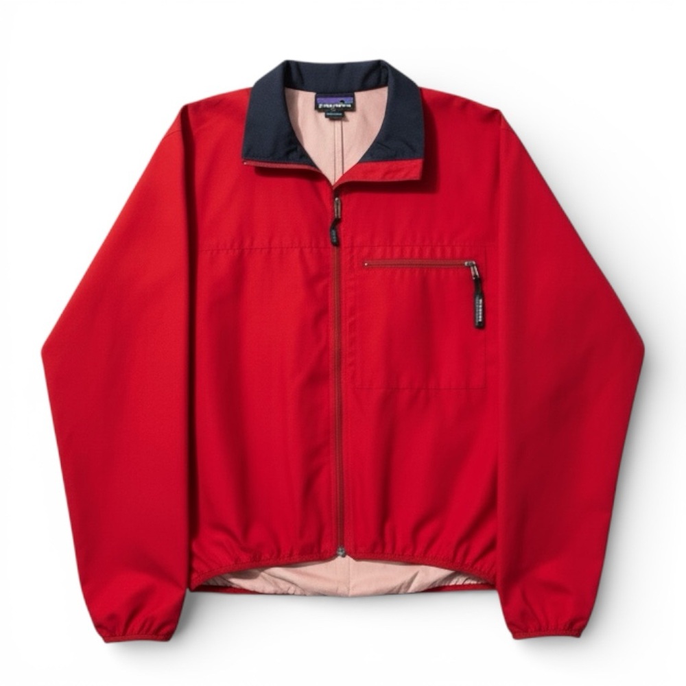 Patagonia Hybrid Windbreaker Jacket Packable Trail Running Red Men's Medium